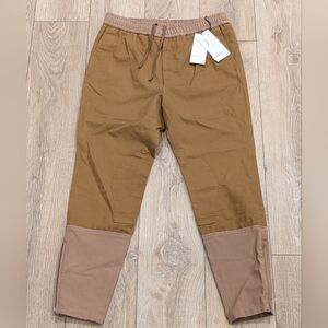 $1280 Mens GUCCI Tapered Cotton Jogger Pants Brown 46 US 30